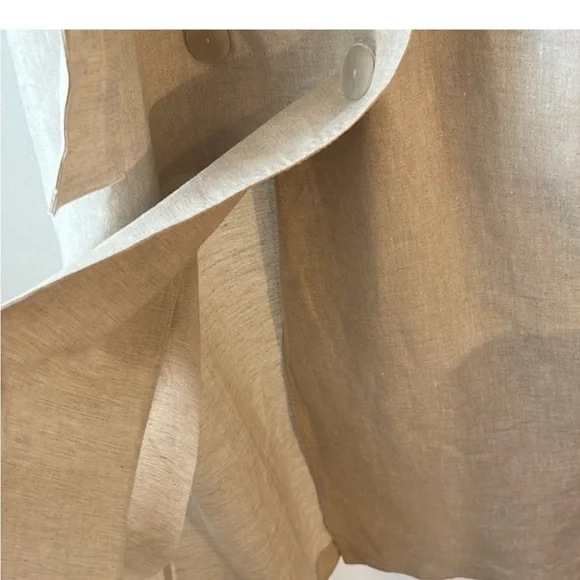 Massimo Dutti Light Beige trench coat wrap dress, NWT, S - Picture 8 of 12